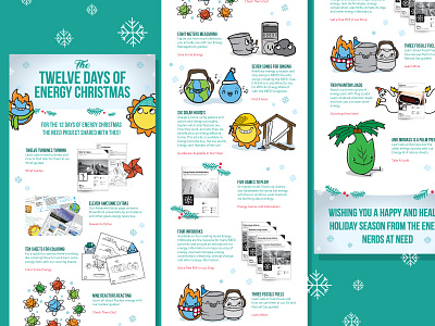 The 12 Days of Energy Christmas christmas education energy holidays illustration