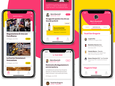 Events app, Mobile ui app cards colors events graphic iphone x mobile ui ux visual wine