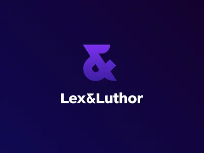 Lex&Luthor Logo 2018 🔮 agency ampersand blue bold dark evil icon logo strong tag violet