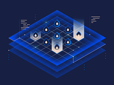 Virtual machines code drop grid illustration infrastructure isometric machine perspective platform tech texture virtual