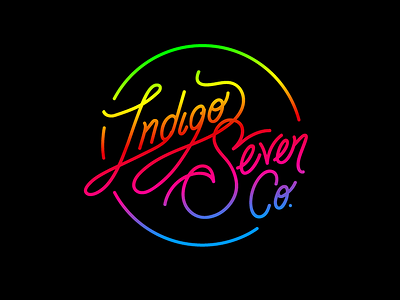 Logo Indigo Seven Co. handlettering lettering logo logotype