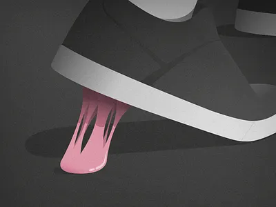 “God damn it!” bad things gum illustration series shit happens shoe vector walk