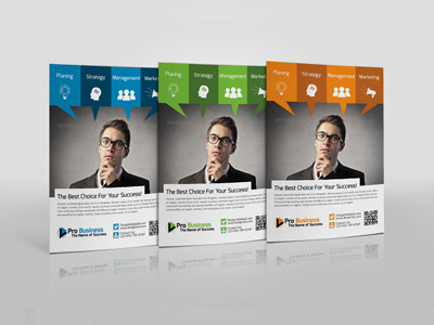 Marketing Consultant Agency Flyer agency blue business business flyer clean company