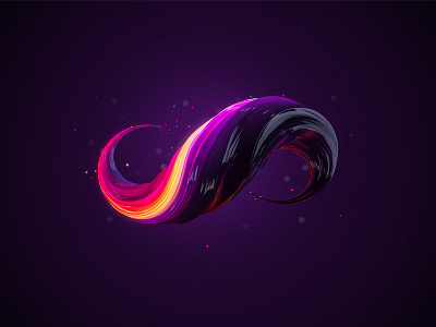 Twist 3d c4d colorful particle photoshop purple red twist wallpaper yellow