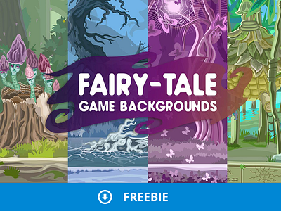 Free Fairy-Tale Backgrounds 2d backgrounds game game design gamedev gaming ios platformer run unity