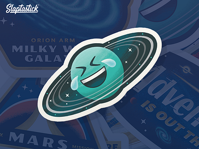 Uranus LMAO emoji illustration planet space stars sticker uranus