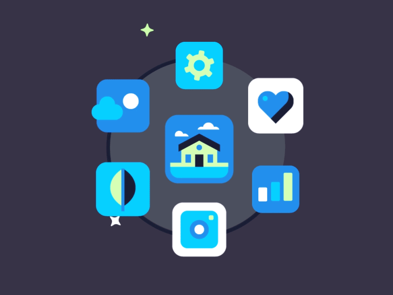 UI8 Icons II animation blue design gif green icons illustration motion transitions ui8