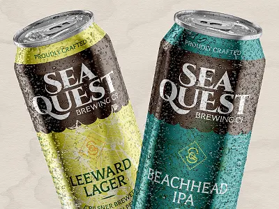 Sea Quest Brewing beach beer cans florida ocean packaging water