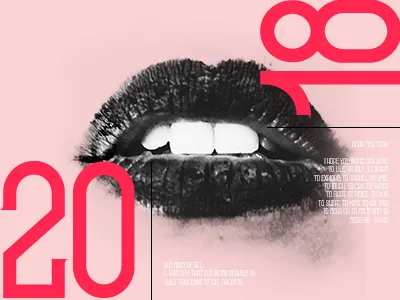 Happy New Year 2018 contrast happynewyear lips mouth newyear pic pink red wishes