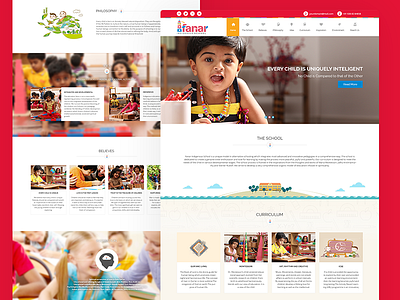 Fanar School Website Design college website creative website educational institution icon design institution website one page design school icons school website slider design ui design web design website design