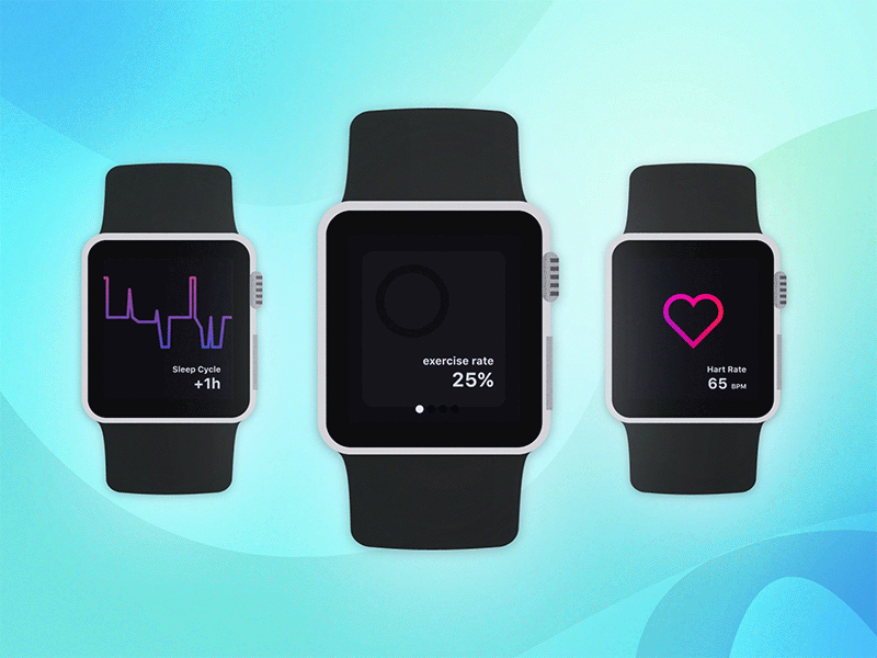 DailyUI #018 analytics animation challenge chart dailyui graph heart microinteraction mobile ui ux watch