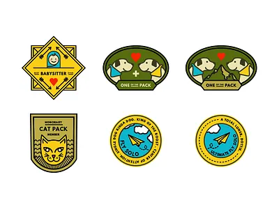 WIP Outdoor Animal Badges brand branding agency branding development communications design health icon illustration wellness