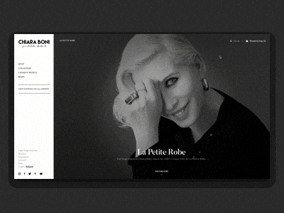 Chiara Boni - History art direction chiara boni ecommerce fashion gif online store principle store webdesign website