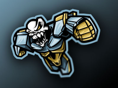 Skull Mech esports mech skull vector