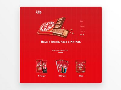 Kit Kat home page redesign homepage landing page redesign thirtyui web