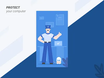 protect your computer computer illusration security virus