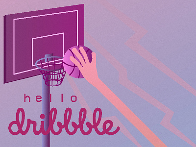 hello dribbble baller debut dribbbler dunk