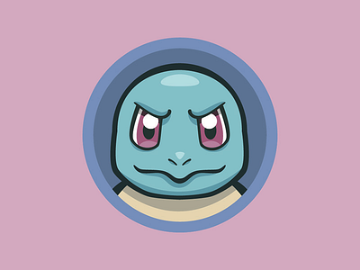 007 Squirtle badge collection icon illustration logo mascot pocket monster pokédex pokémon series squirtle