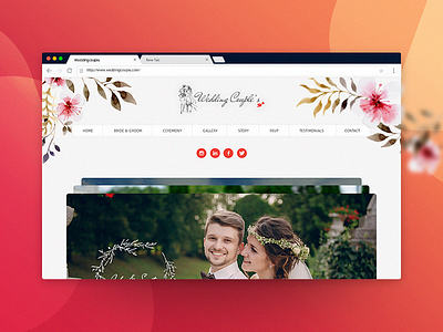 Wedding Couple Landing Page ui webdesign