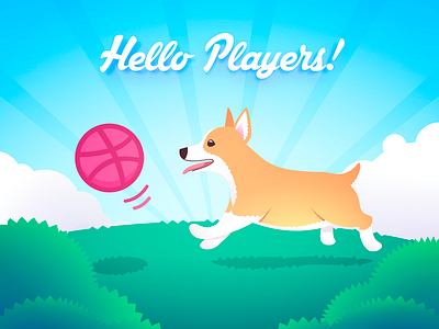 Hi dribbble! corgi debut first shot