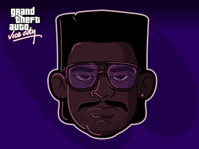 Lance Vance GTA Vice City art cartoon character design drawing graffiti graphic illustration street vector