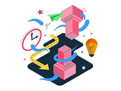 Visla's Foundation icon illustration isometric