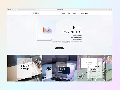 LINE Design 2018 Portfolio 2018 design gradient line portfolio resume style ui ux vaporwave