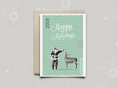 Postcard 2 2018 happy holidays postcard santa