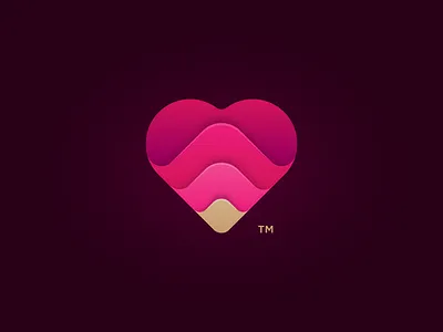 Love hearth icon logos love pink symbols