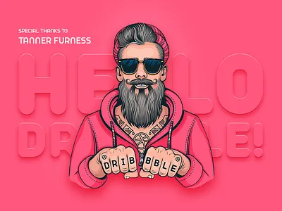 Hello, Dribbble! 2018 dribbble first shot thanks