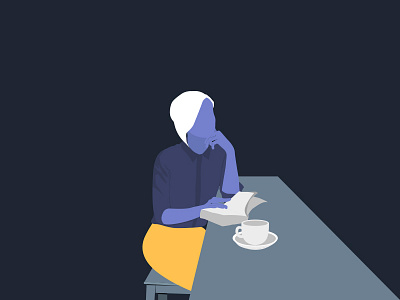 Girl In The Shop adobe characterdesign coffeeshop conceptdesign female flatdesign illustration illustrator webdesign websitedesign