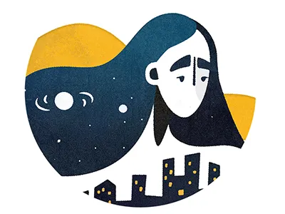 Nyx blue illustration night