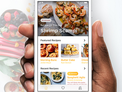 Food app cooking design food food app interface recipe recipes ui ux