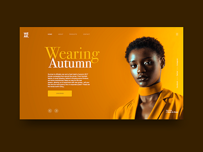 Autumn Fashion UI Concept clean fashion orange product ui ux web yellow