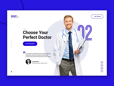 DOClive Landing Screen health ui design