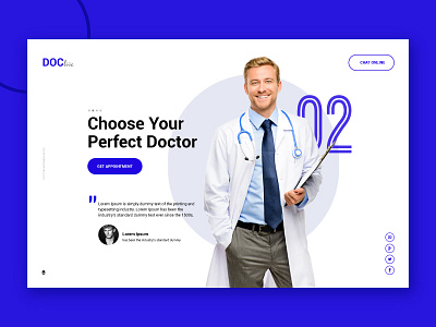 DOClive Landing Screen health ui design
