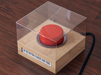 Red Button 3d c4d cinema 4d digital art red button trump