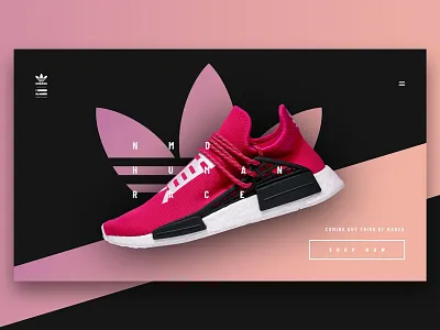 NMD adidas app clean everyday experience fashion gradient interface minimal sketchapp ui web