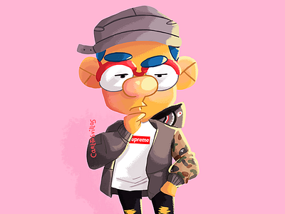 Milhouse Hypebeast balenciaga bape digital art drawing hypebeast illustration milhou se photoshop simpsons sketch supreme thesimpsons