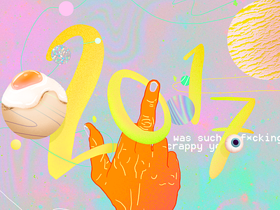 2017 egg eye fuck ice cream iridescent middle finger numbers pink planet shiny space sparkle