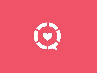 I Heart RevenueWell_Mark brand dental heart logo love mark simple subbrand type