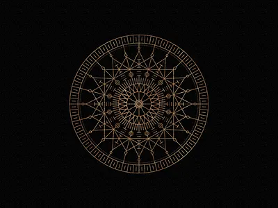 First Mandala of MMXVIII black dark geometry gold mandala sacred geometry sigil