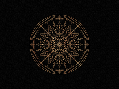 First Mandala of MMXVIII black dark geometry gold mandala sacred geometry sigil