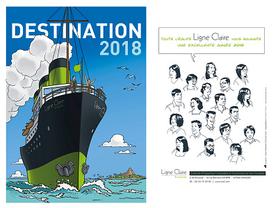 Ligne Claire wishcard 01 comics cover wishcard