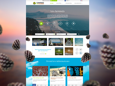 Website Camping Chevreuils booking camp camping home page landing location ui webdesign website