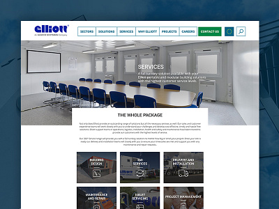 Elliott Website Design construction construction website corporate website elliott ui design web design website design