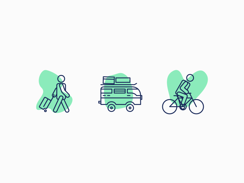 let's travel icon animated icon line icon travel