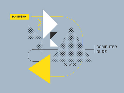 Computer dude. design geometric pattern technical texture triangles yellow