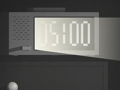 "Please no." alarm bad things bed bedroom clock illustration morning series shit happens vector