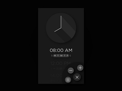 100 Day Challenge Day 13 - Alarm clock 013 100dayui blackout card day 13 flat mockup uichallange widget